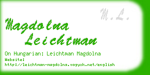magdolna leichtman business card